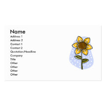 Tournesol simple modèles de cartes de visite