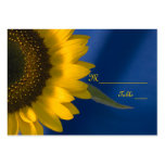 Tournesol sur la carte bleue d'endroit de mariage carte de visite