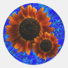 Tournesols de fleur sauvage autocollants