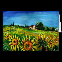 TOURNESOLS ET CAMPAGNE EN TOSCANE cartes