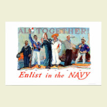 Tous ensemble !  Enrôlez dans la marine (US02280B) affiches
