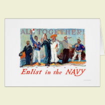 Tous ensemble !  Enrôlez dans la marine (US02280B) cartes