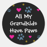 Tous mes Grandkids-Petits-enfants ont des pattes Autocollants