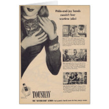 Toushay World War II ad with Cat Greeting Card