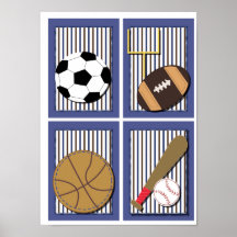 Tout le football du football d'art de mur de garço affiches