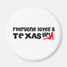 Tout le monde aime une fille du Texas Aimants Pour Réfrigérateur