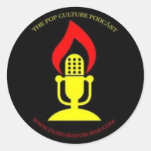 Tout le monde brûle le logo de microphone adhésif rond