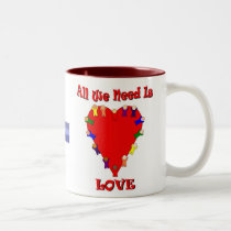 Tout que nous avons besoin est tasse d'amour tasses