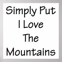 Tout simplement j'aime les montagnes affiche
