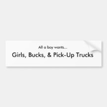 Tout un garçon veut…, des filles, des mâles, et de adhésif pour voiture