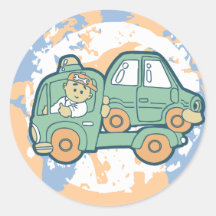 Tow Truck T-shirts and Gifts Round Sticker