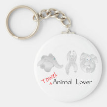 Towel Animal Lover Key Chains