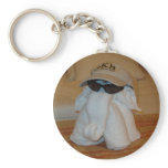 Towel Elephant with Sunglasses keychains