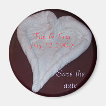 Towel Heart Refrigerator Magnets