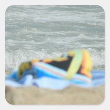 Towel on The Beach Stickers