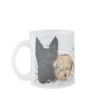 Toweling Off! Scottie and Yorkie Buddies Coffee Mug