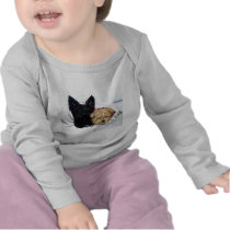 Toweling Off! Scottie and Yorkie Buddies Tee Shirts