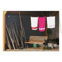 Towels and Tools Greeting Cards