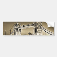 Tower Bridge art Bumper Sticker