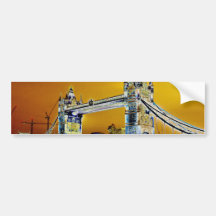 Tower Bridge art Bumper Sticker