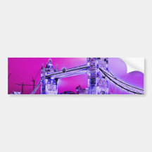 Tower Bridge art Bumper Stickers