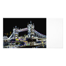 Tower Bridge art Personalized Photo Card