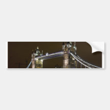 Tower Bridge at night Bumper Sticker