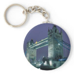 Tower Bridge at night, London, England keychains