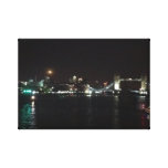 Tower Bridge, Canary Wharf and the Moon Gallery Wrapped Canvas