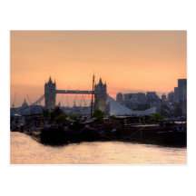 Tower Bridge Sunset Post Card
