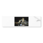 Tower Bridge With Girl and Dolphin Statue bumper stickers