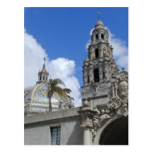 Tower Domes Clouds Sky Post Card