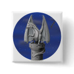 Tower Guardian - Silver Dragon Pinback Button