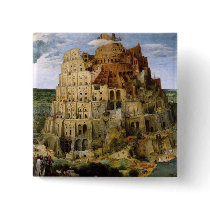 Tower of Babel - 1563 Pinback Button