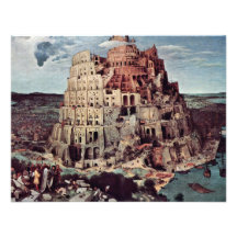 Tower Of Babel,  By Bruegel D. Ä. Pieter Custom Announcement