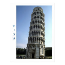 "Tower of Pisa, Italy" postcard