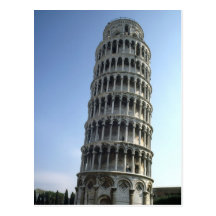 "Tower of Pisa, Italy" postcard