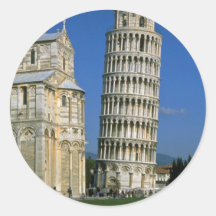 Tower of Pisa, Italy Round Sticker