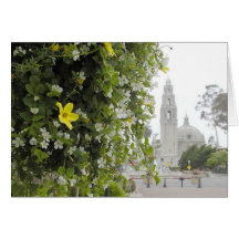 Towers Flowers Plants Domes Greeting Card