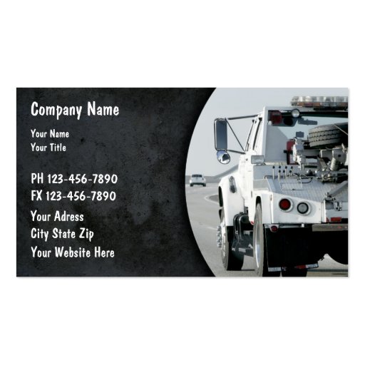 Towing Business Cards