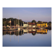 Town and harbour, Kinvarra, County Galway, Photographic Print
