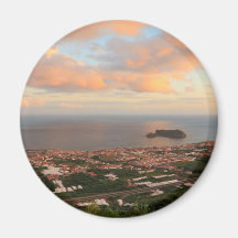 Town in the Azores Refrigerator Magnets