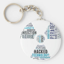 Toxic Cyberpunk Hacker Keychains