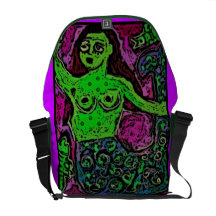 Toxic Mermaid Bag by Katie Pfeiffer Messenger Bags
