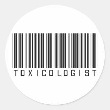 Toxicologist Barcode Round Stickers