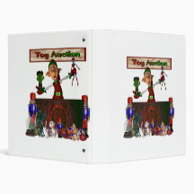 Toy Auction Elf Design Christmas Holiday 3 Ring Binder