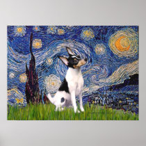 Toy Fox Terrier - Starry Night Print