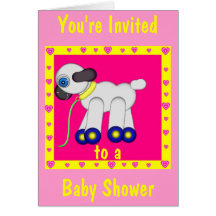 Toy Lamb Baby Shower Invitation Greeting Cards