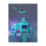 Toy Robos on the Attack Postcard