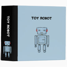 Toy Robot blue Binder